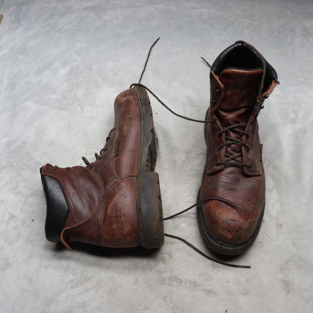 Red Wing Mens 14B Work Boots Brown SuperSole 2.0 Leather Steel Toe USA‎ Made